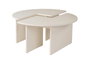 Nordure Mesa de Café Blanca de Madera Ø90x41cm 18mm Tablero de Partículas Melamina